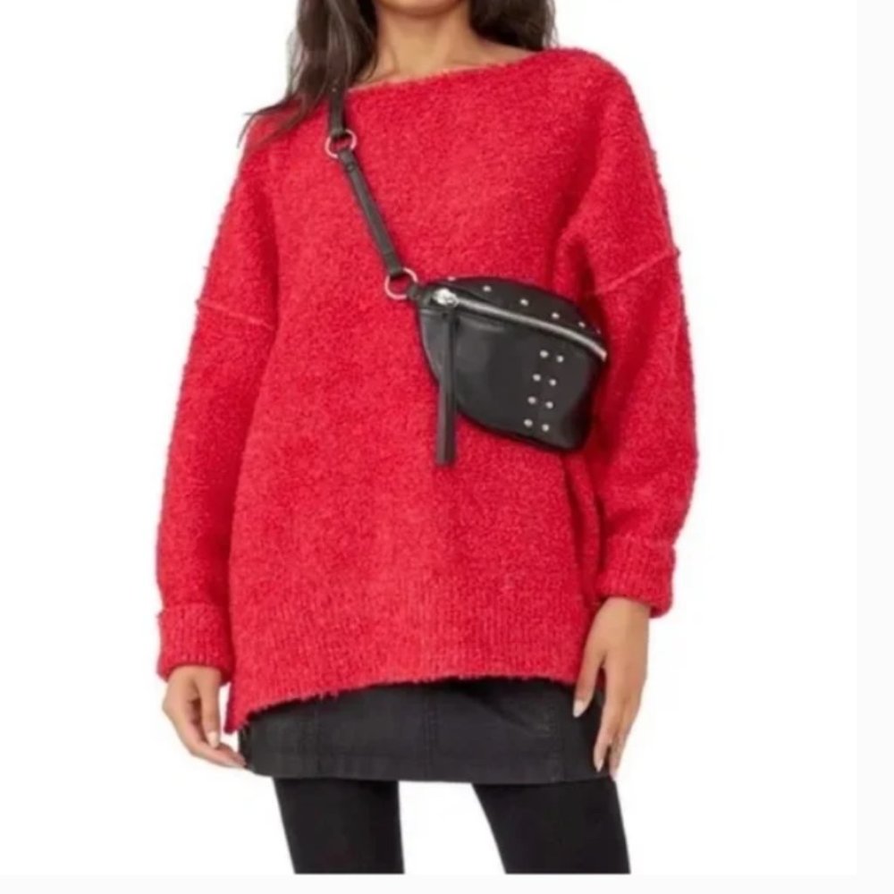Free People Moira Oversized Ballet Neck Sweater